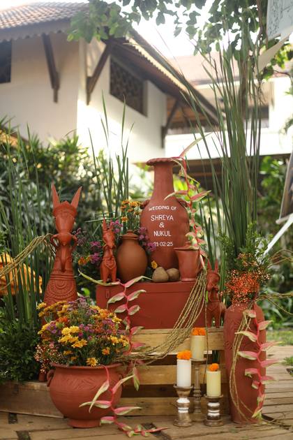 Signage and Floral detail — Wedding decor — Alila Diwa Goa